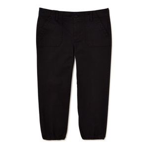 NWT Wonder Nation Girls' Stretch Woven Jogger Pants BLACK